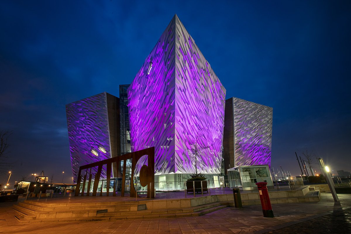 What a wonderful way to say thank you to all our amazing midwives! On International Day of the Midwife 2024 @TitanicBelfast shone purple to highlight the incredible dedication of midwives all year round💜 #IDM2024 #midwives