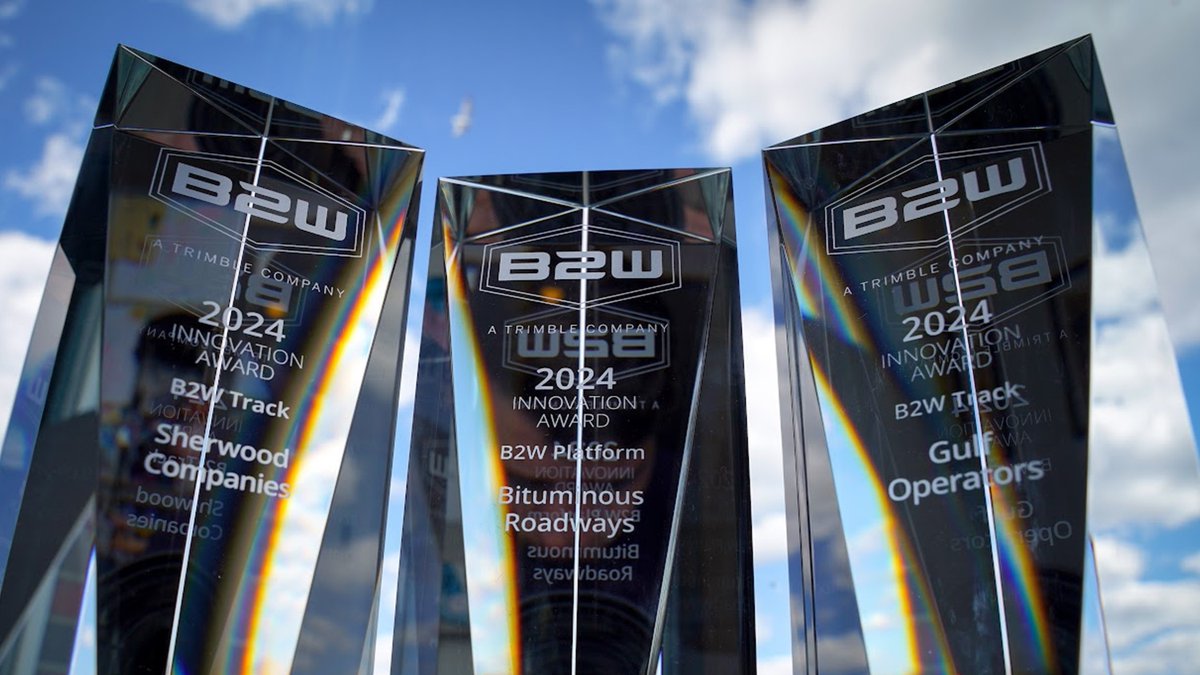 Congratulations to the winners of the @B2WSoftware 2024 Customer Innovation Awards: Bituminous Roadways, Inc., Gulf Operators Ltd. and Sherwood Companies! Learn more in today's press release: ow.ly/TWQw50Ryt2C