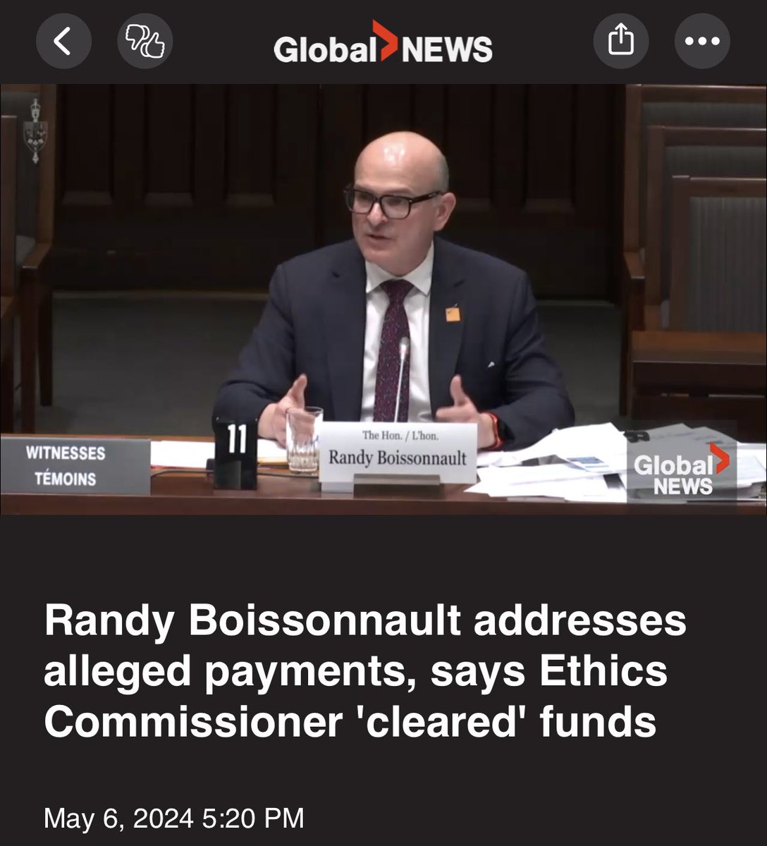 Liberal Minister’s lies exposed. 

Minister Boissonnault hid the name of the company he got paid from that was lobbying his own department. 

Turns out the Ethics Commissioner’s office didn’t know about the undisclosed connection.