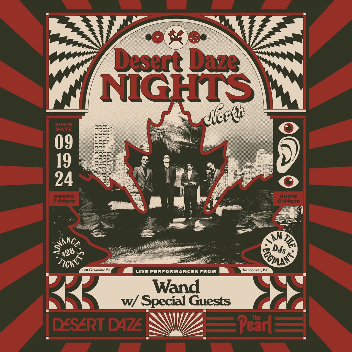 JUST ANNOUNCED✨@desertdaze nights north presents Wand on Sept 19th at @ThePearlVancity. Tickets go on-sale Friday, May 10th @ 10am local. found.ee/Wand-YVR

#wand #yvrevents #vancitybuzz #vancouverisawesome