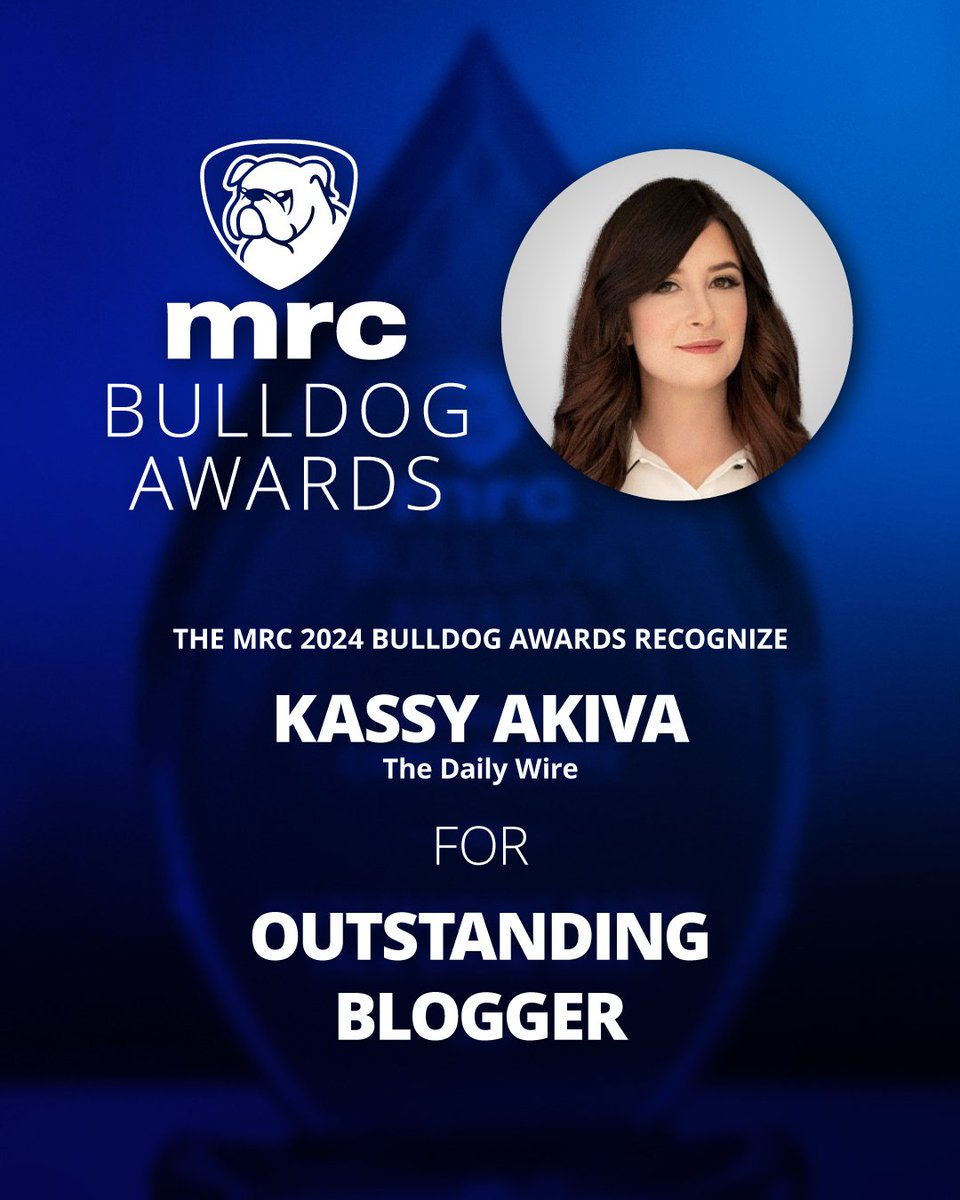 Our MRC Bulldog Award for Outstanding Blogger goes to Kassy Akiva (@KassyDillon) for fearless reporting on the war in Israel and being an inspiration for young conservatives. Previous winners of this award include @marymargolohan and @stephengutowski.