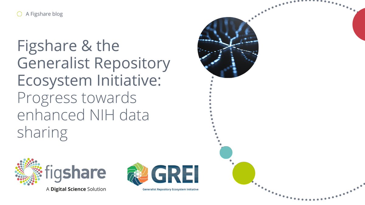 Read our latest blog post about our work with the @NIH Generalist Repository Ecosystem Initiative (GREI). knowledge.figshare.com/article/figsha… In this post we reflect on year 2 of the project and look ahead to our future plans to facilitate more #FAIR data sharing and reduce barriers.