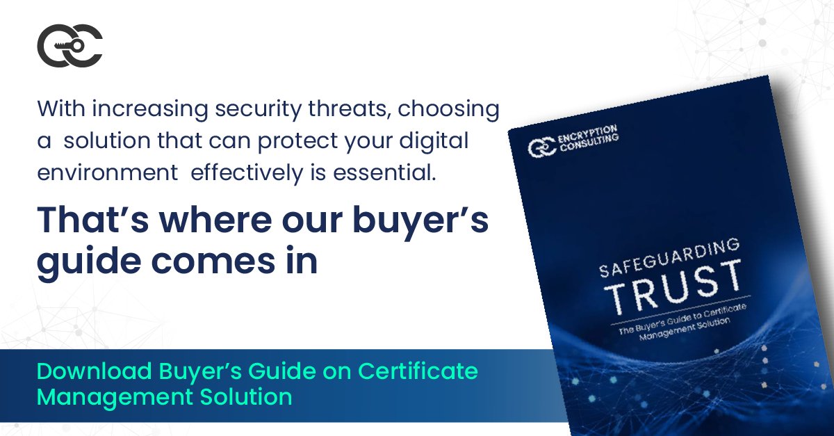 Our guide for certificate management is the perfect resource to help you decide on the best solution for your business needs. ow.ly/PTiI50RytYx #CertificateManagement #CertificateManagementSolution #CertificateLifecycleManagement #PKI #DataSecurity #SSL #TLS #ZeroOutage