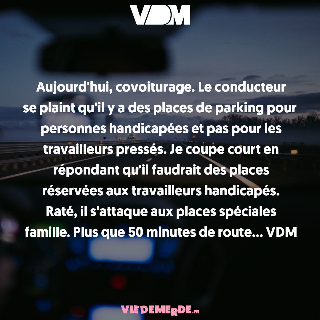 Partagez vos VDM les plus drôles ici : viedemerde.fr/?submit=1 et/ou téléchargez notre appli officielle - viedemerde.fr/app