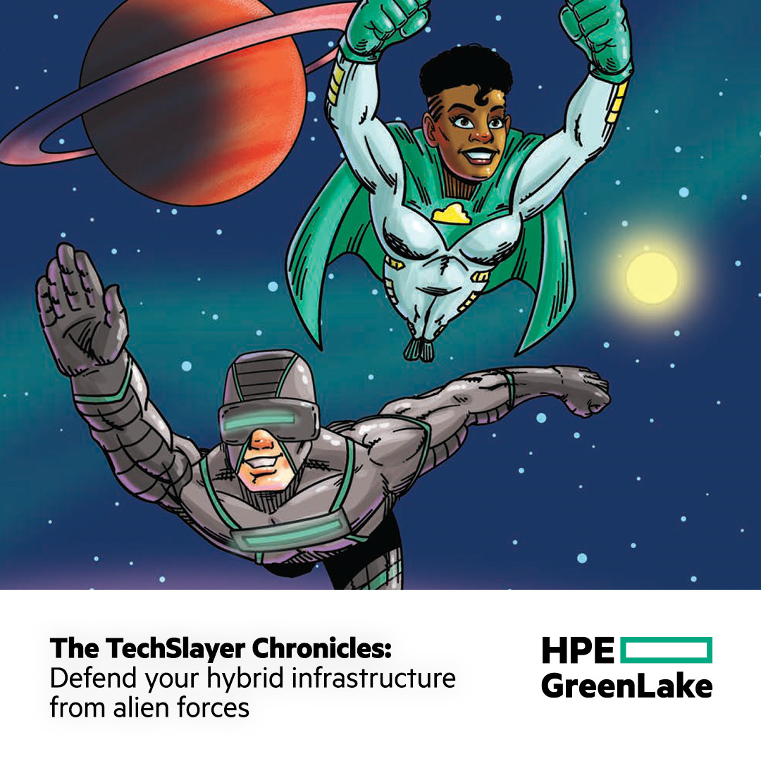 HPE_Compute's tweet image. The time is right to act decisively to upgrade your infrastructure and add more #cybersecurity protection for your business. New graphic novel shares how you can evaluate your #hybridcloud environment to protect your infrastructure. #HPECompute hpe.to/6014jgIUa
