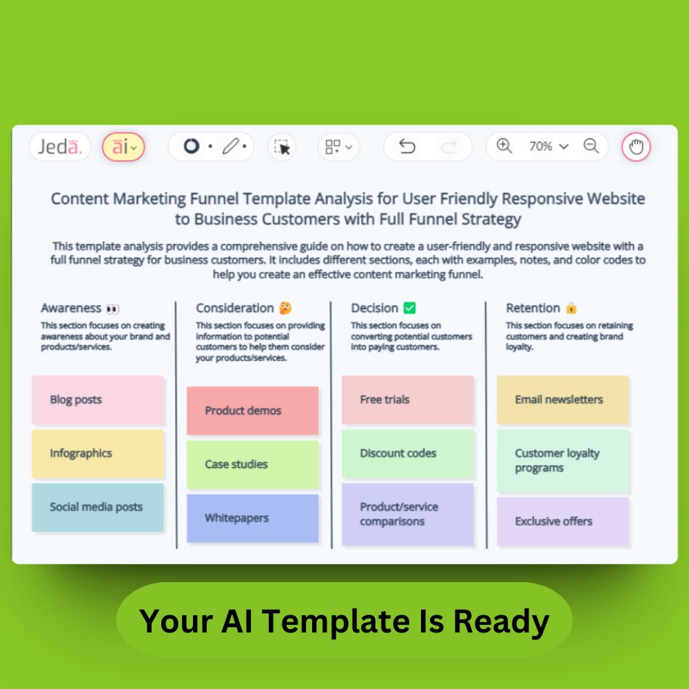 💪Boost your knowledge with Jeda.ai 🤖

✅Today I will show you, How to create with Content Marketing Funnel Template at jeda.ai 

➡️ Discover more at: jeda.ai/generative-ai-…

#jedaai #ai #chatgpt #generativeai #Template #ContentMarketingFunnel