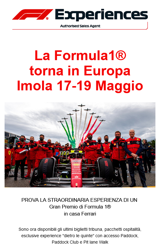 #f1experiences #emiliaromagnaGP #imola #F1 ultimi biglietti allsport.travel/formula1