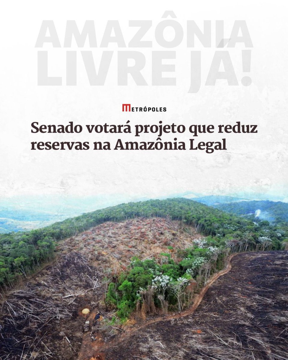 Amanhã, a Comissão de Constituição e Justiça do Senado votará um projeto que reduz áreas de reserva legal na Amazônia Legal. O desastre ambiental que vemos no Sul do país está diretamente ligado ao desmatamento da Amazônia. Legalizar a destruição é projeto de quem quer acelerar o…