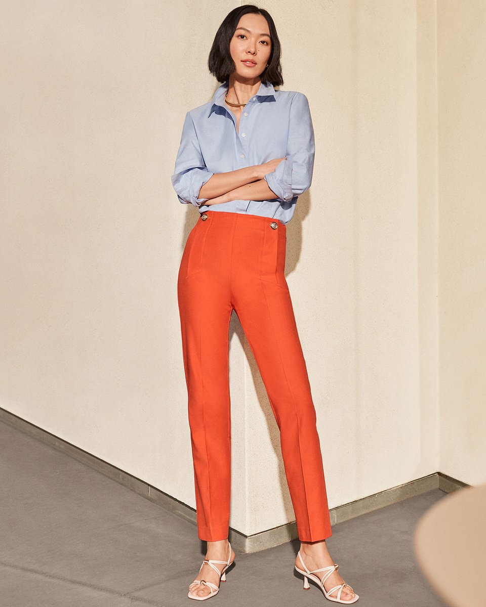 It's Aperol season. Dress like it. 🍹 Make a statement in The Sailor Pencil Pant: spr.ly/6015jT8Ex
