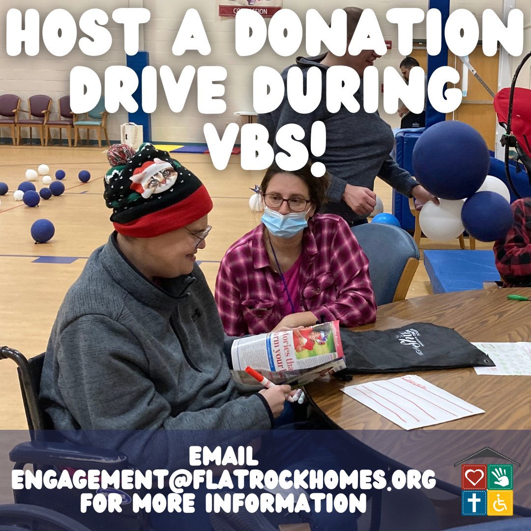 Is your church planning Vacation Bible School? Hosting a donation drive for Flat Rock is a great project!

Email engagement@flatrockhomes.org for more information or to set up a pick-up time.

#FlatRockHomes #DonationDrive #VBS