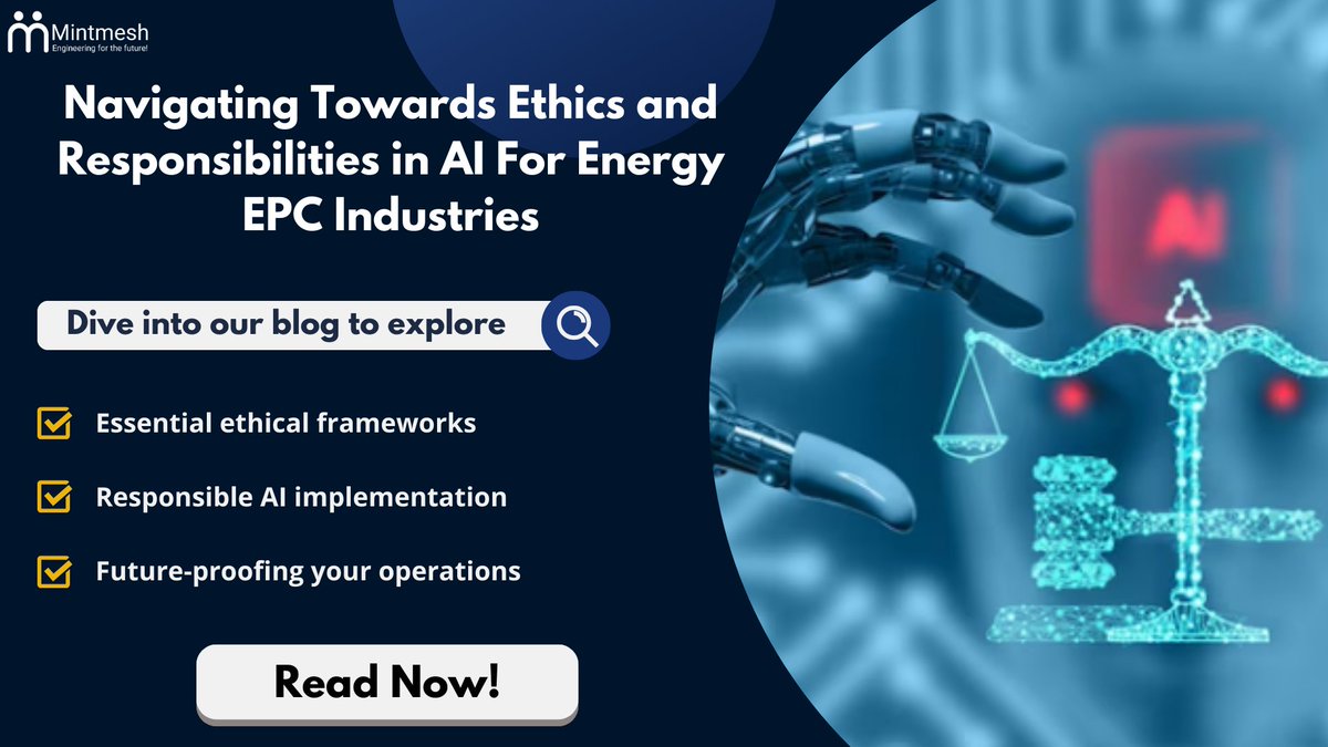 🔍 Explore the ethical and responsible use of AI in the energy EPC industries in our blog!

📚 'Navigating Towards the Ethics and Responsibilities in AI For Energy EPC Industries'

Read the blog now! : hubs.la/Q02w6Qnv0

 #EthicalAI #EnergyEPC #AIIntegration #AI