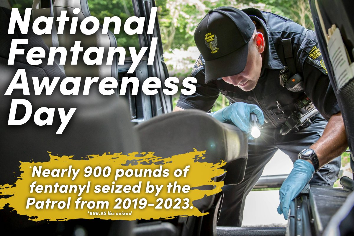 At the Patrol, we strive to remove fentanyl, and all illegal drugs, from our communities. From 2019 to 2023, the Patrol has seized nearly 900 lbs. of fentanyl. #NationalFentanylAwarenessDay