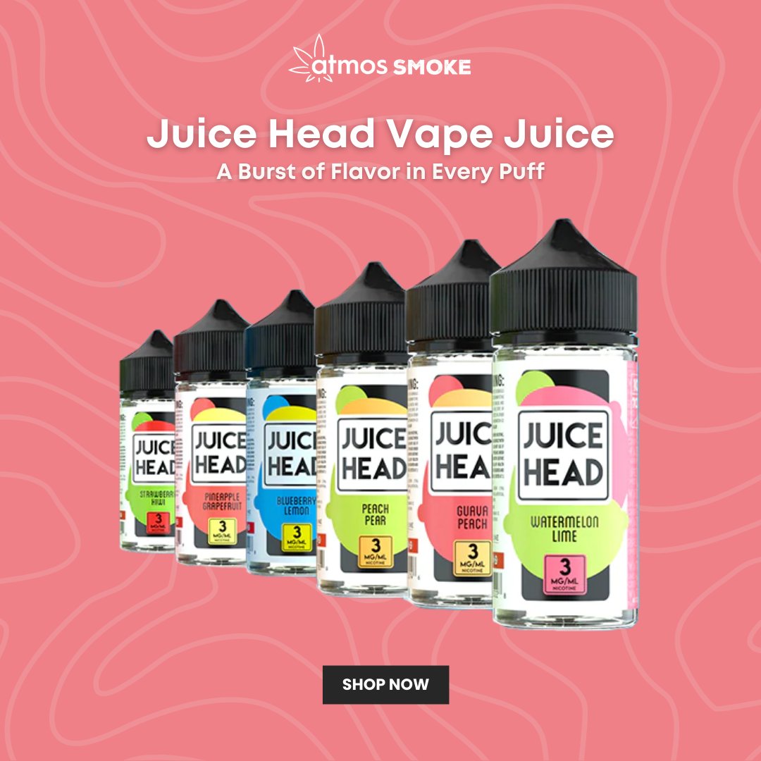 Unlock a world of tantalizing flavors with the Juice Head Vape Juice! 🤤

Crafted with the finest ingredients and bursting with deliciousness, our vape juices offer an unforgettable vaping experience. 😎

#VapeLife #AtmosCBD #AtmosSmoke #htxvape #Texas