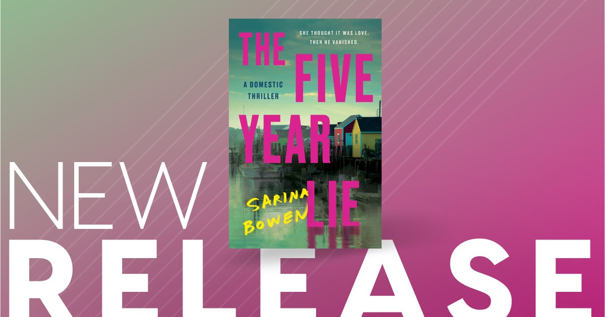 Introducing bestselling romance author @SarinaBowen’s debut thriller, about one woman’s search for the truth after receiving a text from her deceased ex. #TheFiveYearLie is on shelves now! bit.ly/4b3cVcN