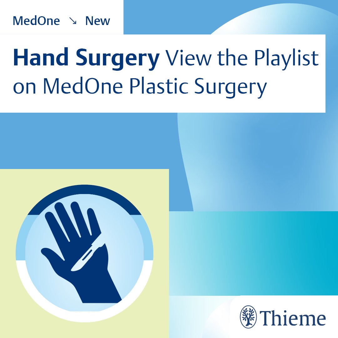 Check out today’s featured playlist about #HandSurgery, with essential texts, chapters, cases, and review questions. ➡️brnw.ch/21wJxAW #Thieme #PlasticSurgery @Dukesurgery @KUPlasticRes @uscplastics