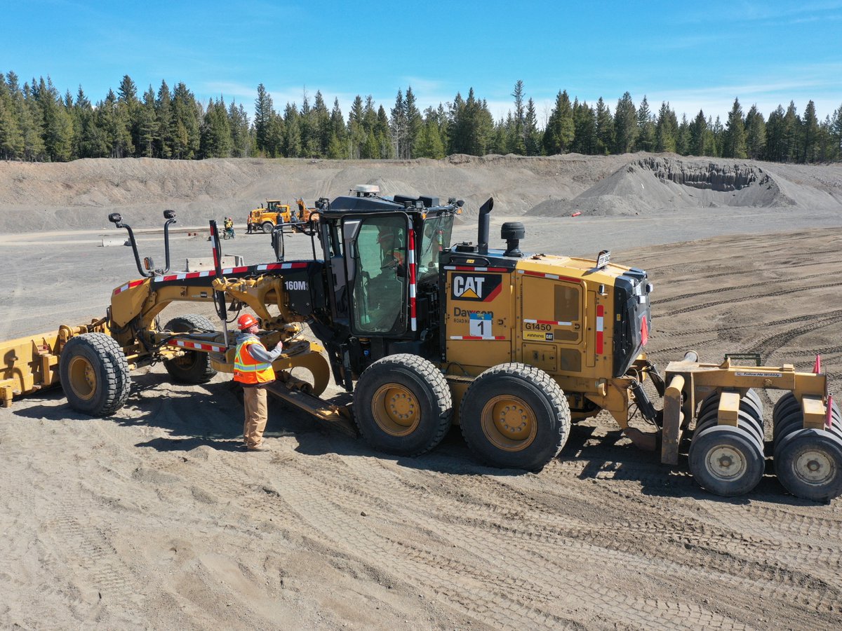 Our team had a blast last week at Heavy Metal Rocks, an educational course where industry veterans teach high school students from @SD27_CC near #100MileHouse! Students learned how to operate our grader, front end loader and our trucks. #CentralCariboo