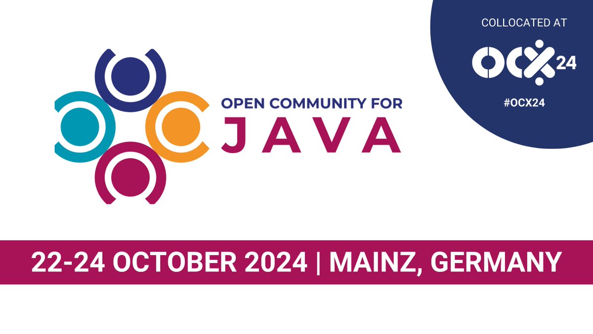 Open Community for Java is the definitive conference for enterprise Java's vibrant community. Join @JakartaEE, @adoptium and @MicroProfileIO communities at OCX 22 - 24 October 2024 in Mainz, Germany hubs.la/Q02whBP20