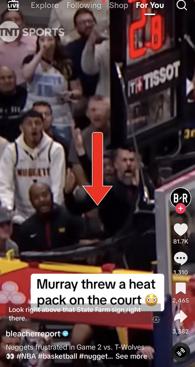Big viral win for the ad team over at SF. Reggie Miller: 'look right above the state farm sign'