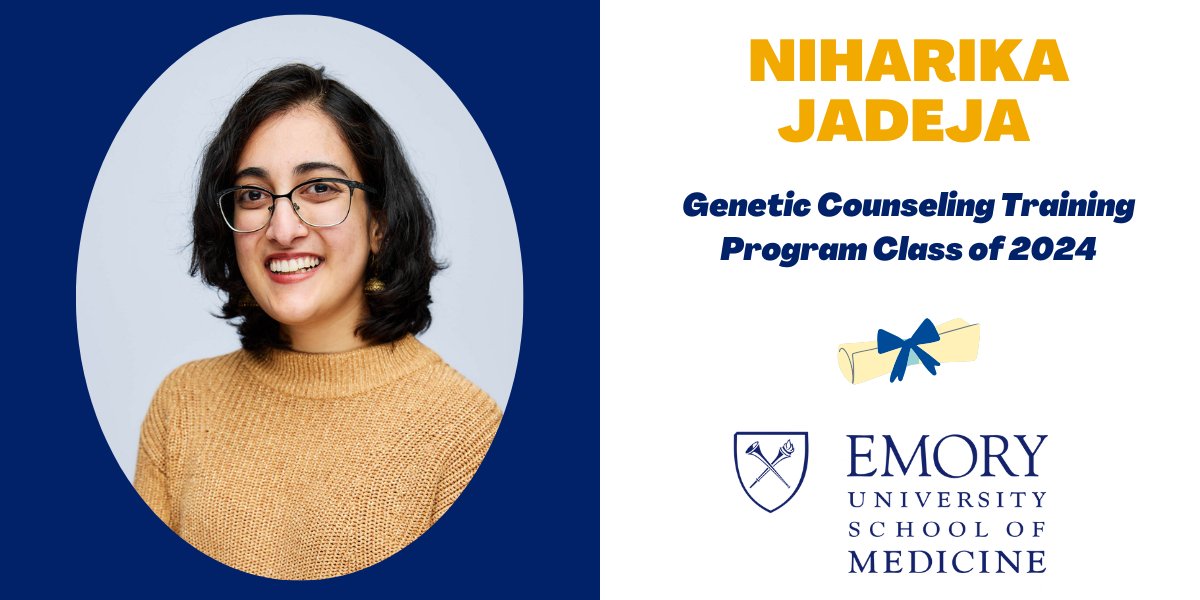 Niharika Jadeja, 2024 Master of Medical Science Genetic Counseling (MMSc) @EmoryGCTP graduate, aims to enhance the accessibility of genetic services for diverse populations & advocate for underserved communities. Grad story ➡️ brnw.ch/21wJxBF #EmoryMedicine2024