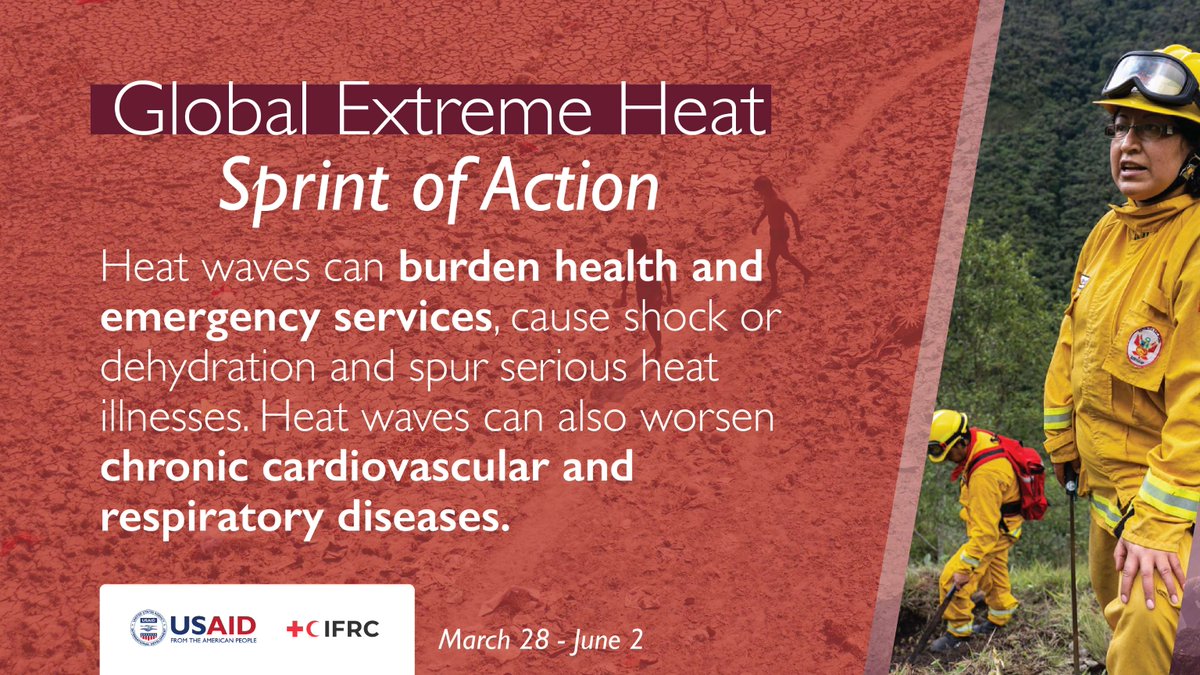Extreme temperature events are increasing in their frequency, duration, and magnitude. USAID is calling on partners, universities, gov’ts, and the private sector to join in collective action to prepare countries and increase resilience. Get involved: USAID.gov/HeatActionHub