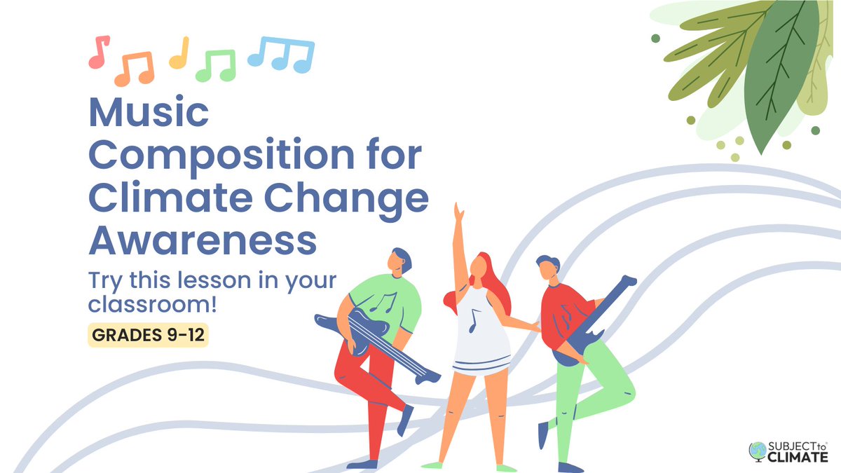 Join us for National Music Week as we compose to combat climate change🎶🌍 Students in grades 9-12 will explore the power of consonance and dissonance to express the urgent message of climate change through music. #EducatorsForChange Link 👉 bit.ly/49I813i