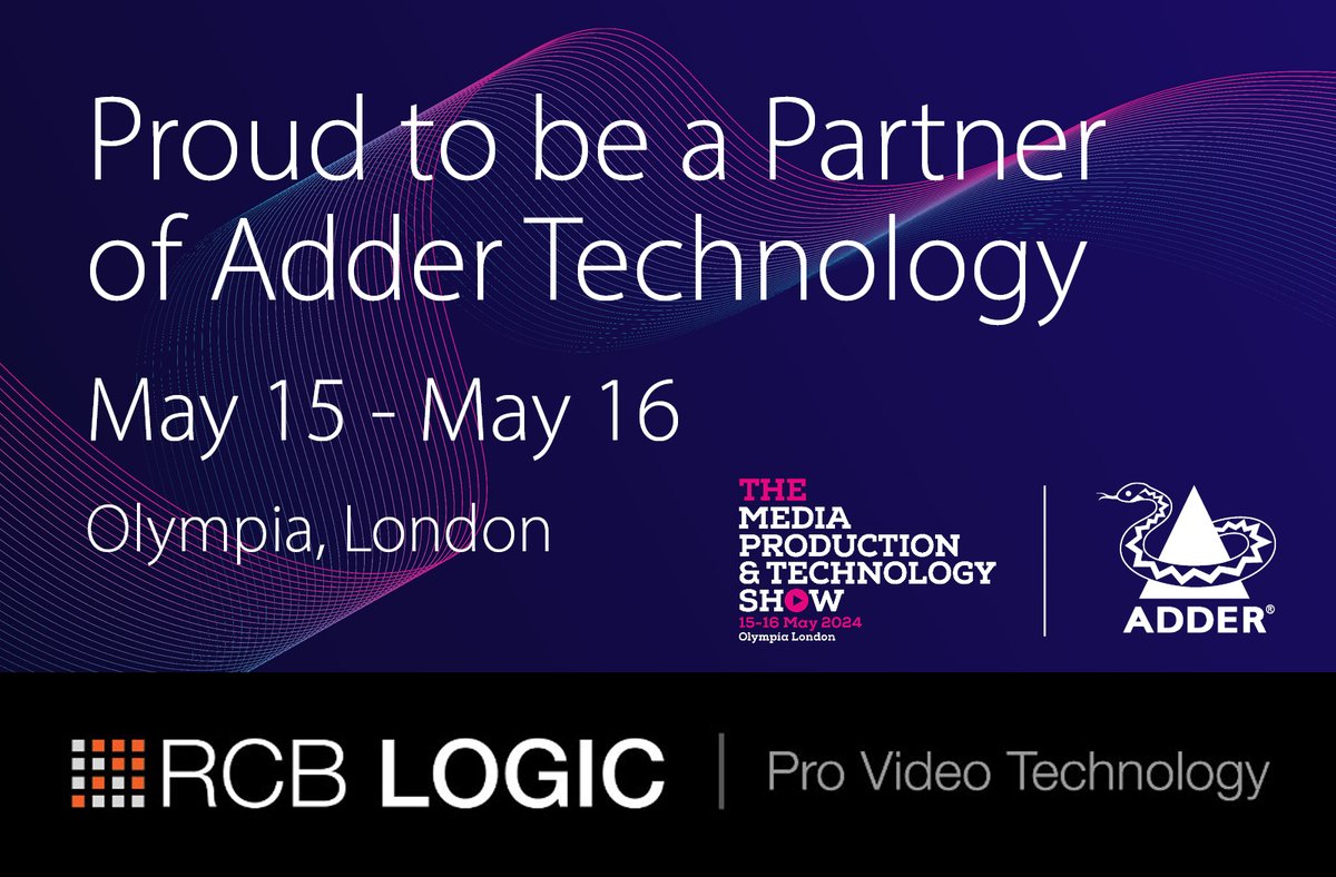 RCB Logic Ltd. (@rcblogic) on Twitter photo Visit <a href="/Adder/">Adder Technology</a> At the Media Production & Technology Show to see the latest in KVM Technology!
Find more info on the link below:
adder.com/en/news-media/… Visit <a href="/Adder/">Adder Technology</a> At the Media Production & Technology Show to see the latest in KVM Technology!
Find more info on the link below:
adder.com/en/news-media/…