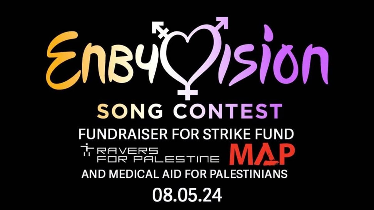 QX Magazine (@qxmagazine) on Twitter photo EnbyVision Song Contest <a href="/21Soho/">21Soho</a> <a href="/TheEnbyShow/">The Enby Show</a>
£10 Wed, May 8 @ 7:00 pm - 11:00 pm raising essential funds for #raversforpalestine & <a href="/MedicalAidPal/">Medical Aid for Palestinians</a>
outsavvy.com/event/18940/en… EnbyVision Song Contest <a href="/21Soho/">21Soho</a> <a href="/TheEnbyShow/">The Enby Show</a>
£10 Wed, May 8 @ 7:00 pm - 11:00 pm raising essential funds for #raversforpalestine & <a href="/MedicalAidPal/">Medical Aid for Palestinians</a>
outsavvy.com/event/18940/en…