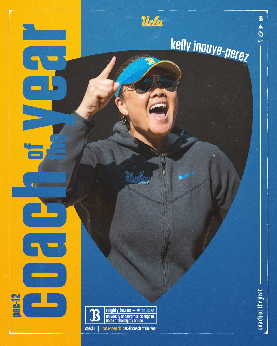 Our leader >>> The UCLA Athletic Hall of Famer is now a four-time Pac-12 Coach of the Year. Congratulations, @Coach_Inouye! ℹ️: ucla.in/3yh2rIc #GoBruins
