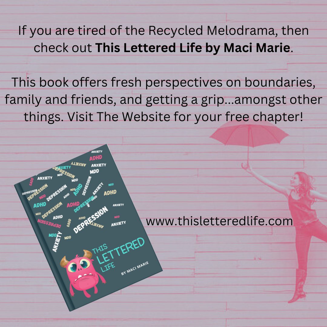 Discover 'This Lettered Life' by Maci Marie—it's a breath of fresh air with insights on boundaries, family dynamics, and more. Get a sneak peek with a complimentary chapter on our website! thisletteredlife.com #depression #mentalhealth #adhd #anxiety #newauthor #womenshealth