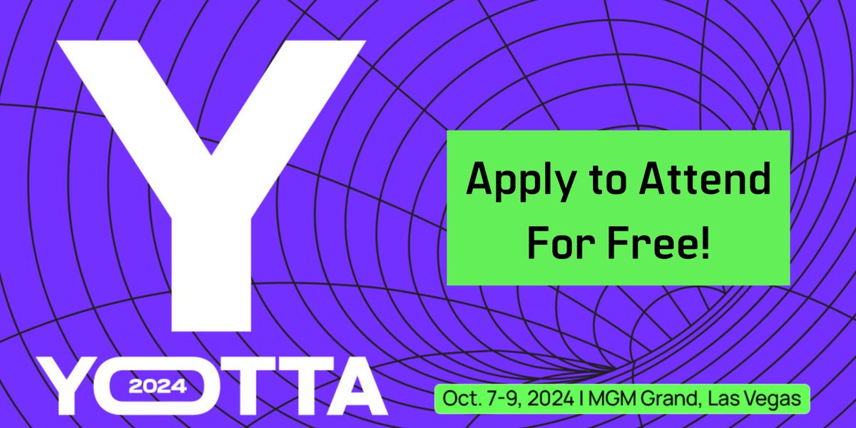 Want to learn how to attend #Yotta2024 at no cost? Yotta will cover your ticket expenses, provide a $500 travel contribution, and arrange on-site, double opt-in meetings with top industry innovators. Apply now for your complimentary ticket here: ow.ly/YgJ850RpFJ0