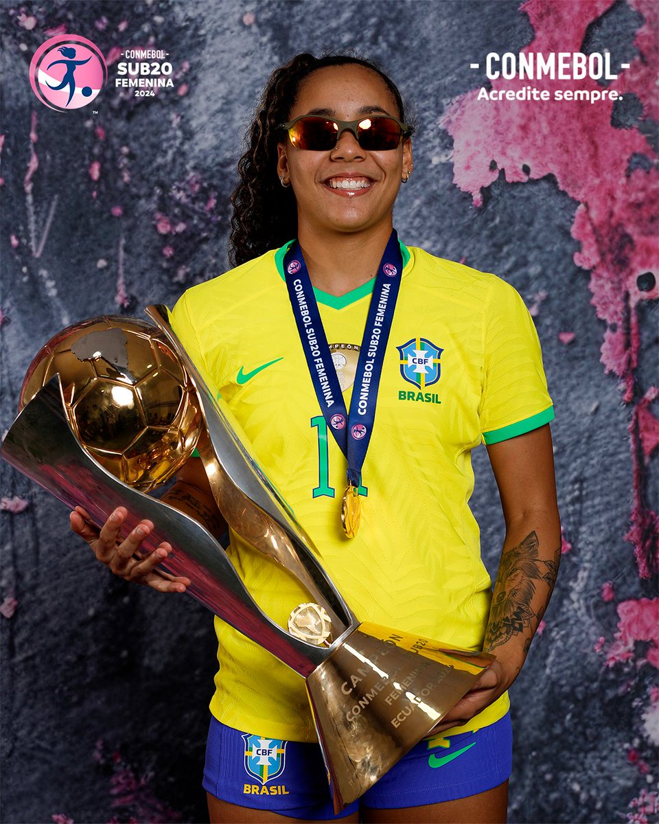 Joga bonito! 🏆😎

@SelecaoFeminina 🇧🇷
CONMEBOL #Sub20Fem ⭐️

#AcrediteSempre