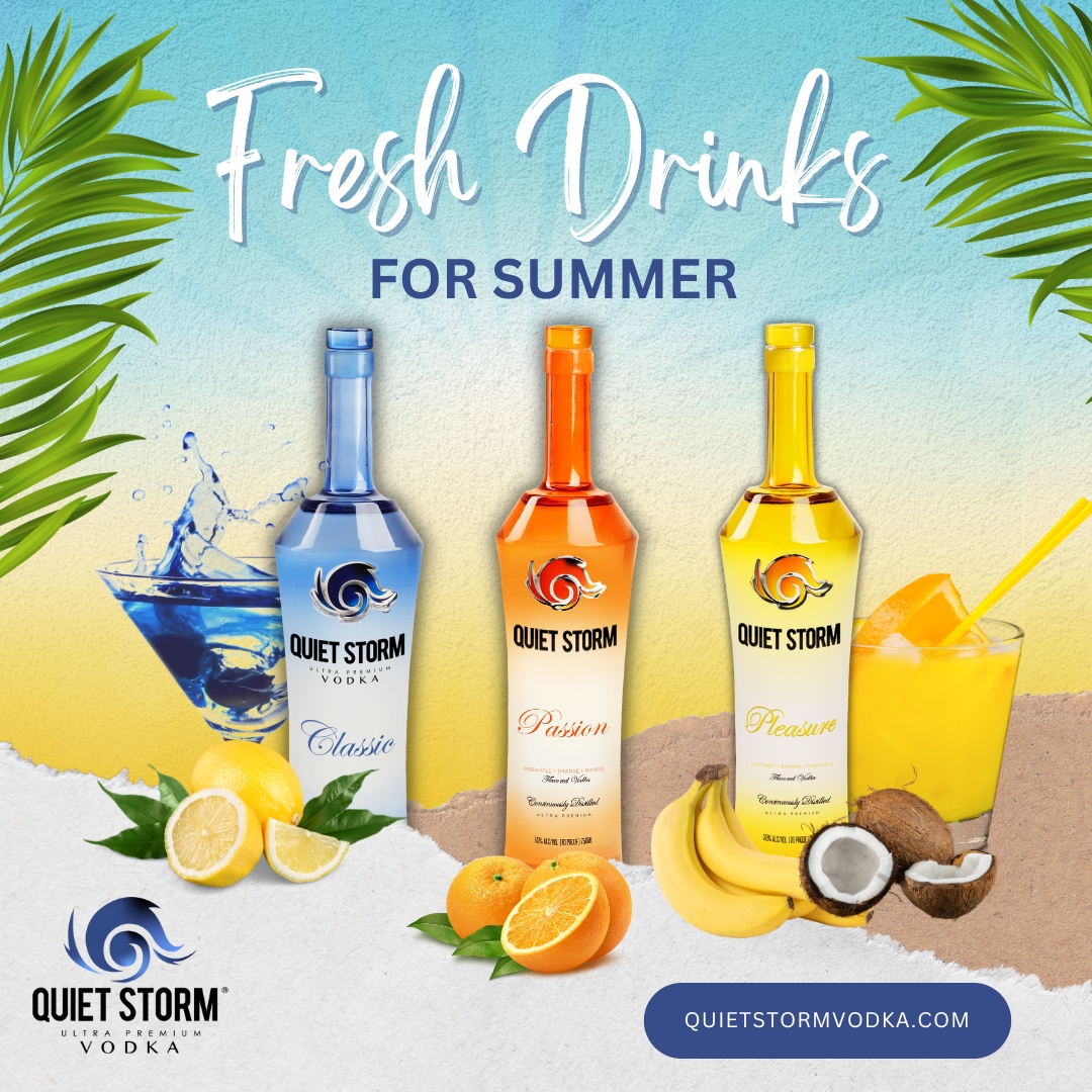 Savor the summer vibes with our unbeatable duo of <a href="/QuietStormVodka/">Quiet Storm® Vodka</a>: Pleasure and Classic. 🌞 

Dive into a world of refreshing flavors that tantalize your taste buds and keep you coming back for more. 

Don't miss out on the ultimate summer refreshment! 🍹