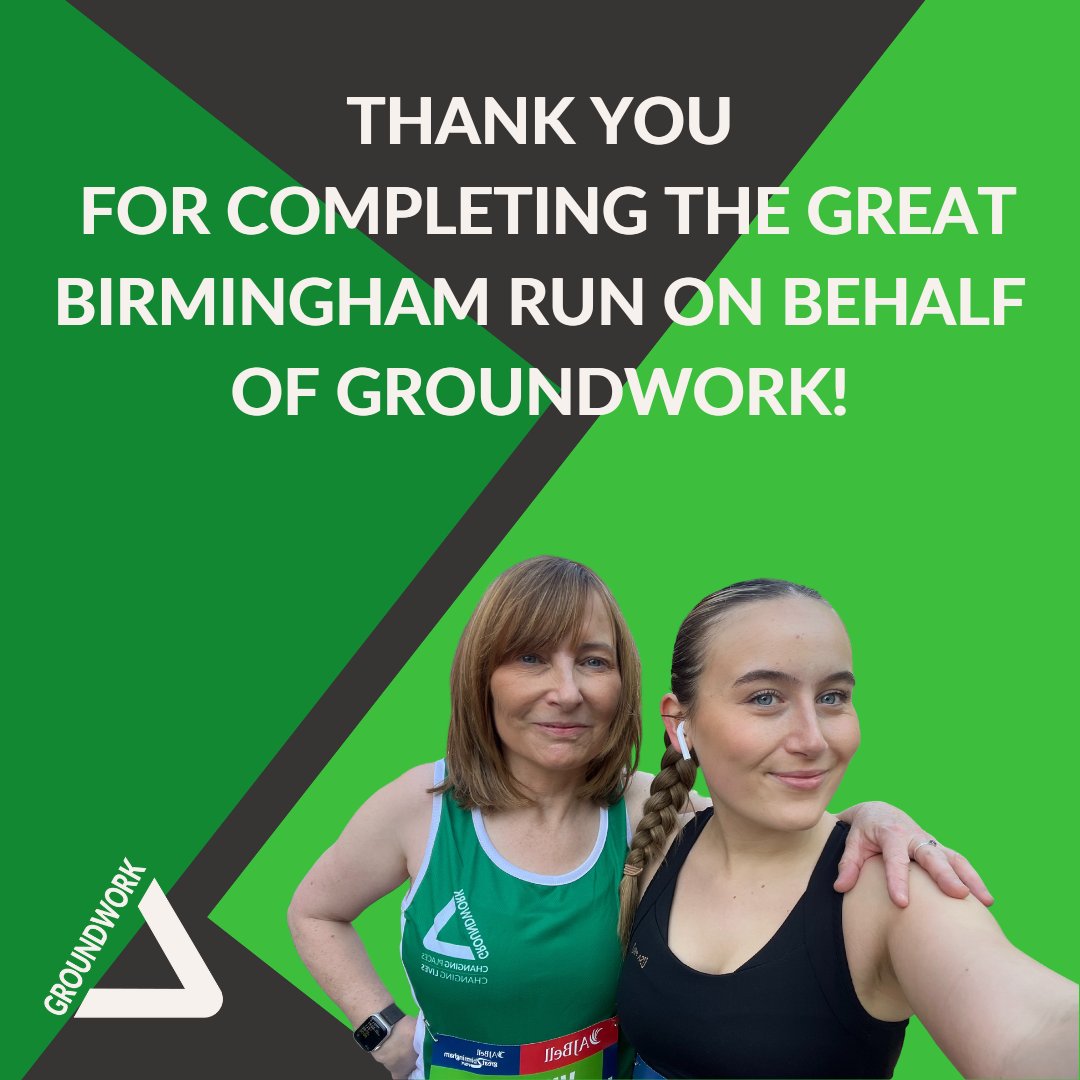 A huge THANK YOU to all the incredible participants who took part in the 'Great Birmingham Run' this weekend to raise money for Groundwork. Find out more about our upcoming #Fundraising and #ChallengeEvents visit: groundwork.org.uk/fundraising-ev… @great_run #GreatBirminghamRun