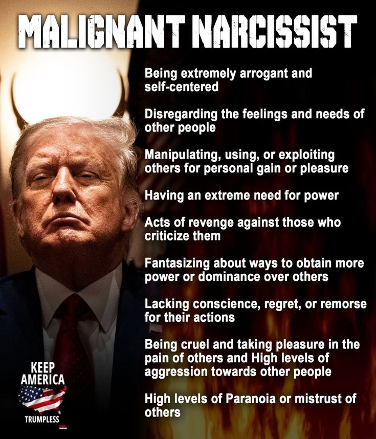 Trump is a #malignant #narcissist

#TrumpForPrisonNOW