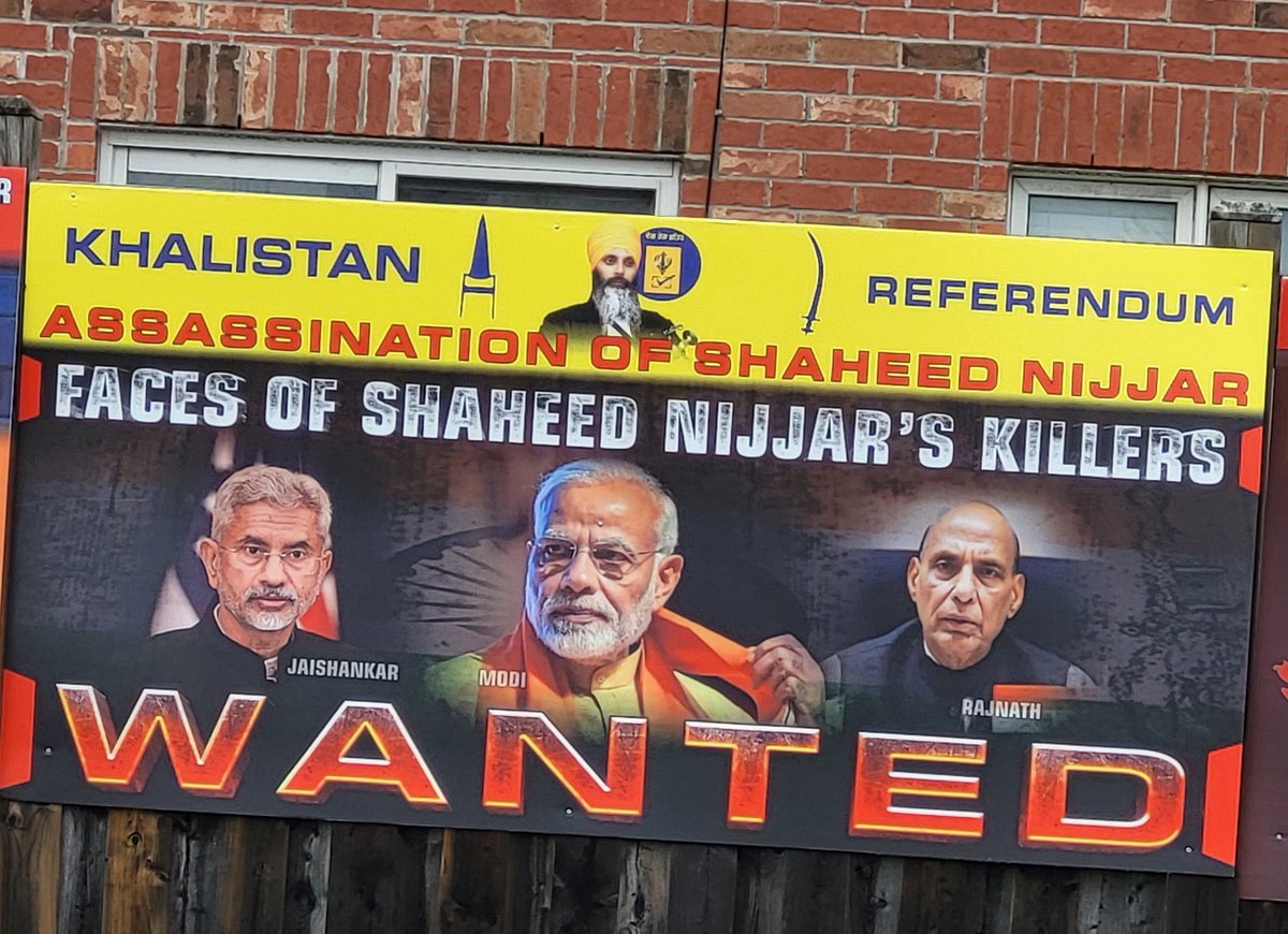 PM Modi, Jaishankar, Rajnath WANTED poster everywhere on route of 6 KM Vaisakhi parde today May 05, expected to start 1PM EST from Malton to Rexdale area of Toronto. Many political leaders expected to address. @JustinTrudeau @PierrePoilievre @fordnation