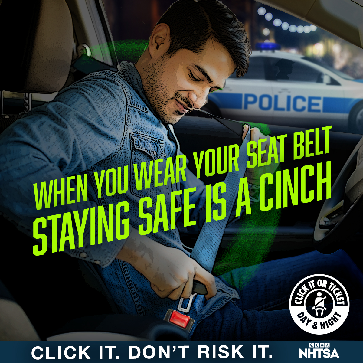 Close calls can happen close to home. Wear your seat belt every time you get into your vehicle. #ClickItOrTicket #ClickItDontRiskIt