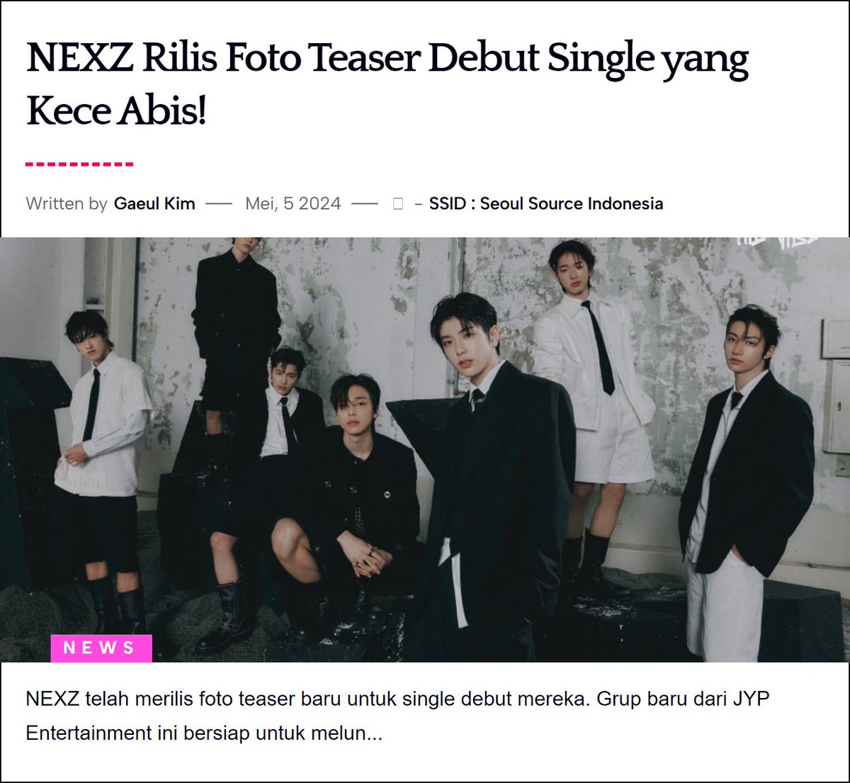 #NEXZDebut
#RideTheVibe
#JYPEnt
#NiziProject2
Baca: seoulsourceid.rf.gd/nexz-rilis-fot…
✨gaeul.rdz