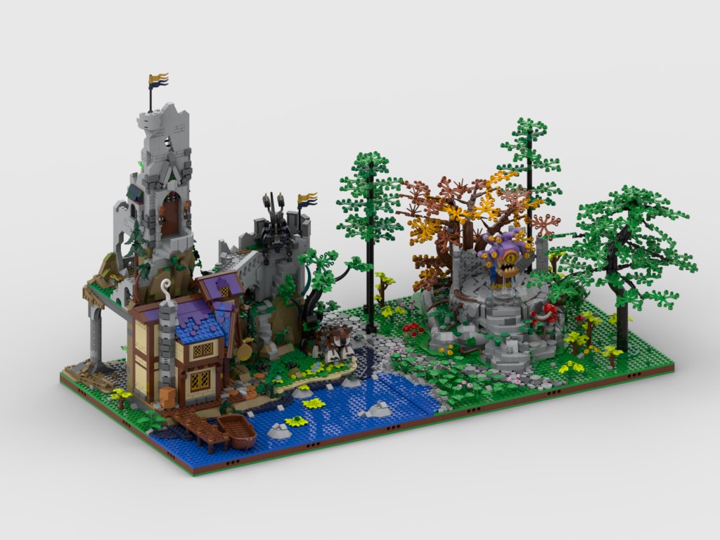I really like the first Lego D&D set, building it was a lot of fun and I am sure the D&D fans will like it. I made a display for it that you can play on or just display the model in a more impressive way. Instructions: tinyurl.com/mr3hwcsv #Legomoc #Lego #moc #Lego21348