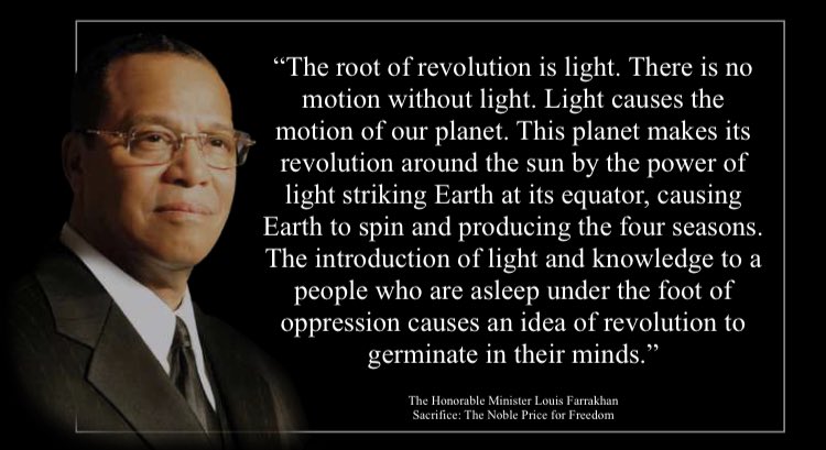 “The root of revolution is light. There is no motion without light. Light causes the motion of our planet. This planet makes its revolution around the sun by the power of light striking Earth at its equator…”—-
@GodDMuhammad #NOISundays