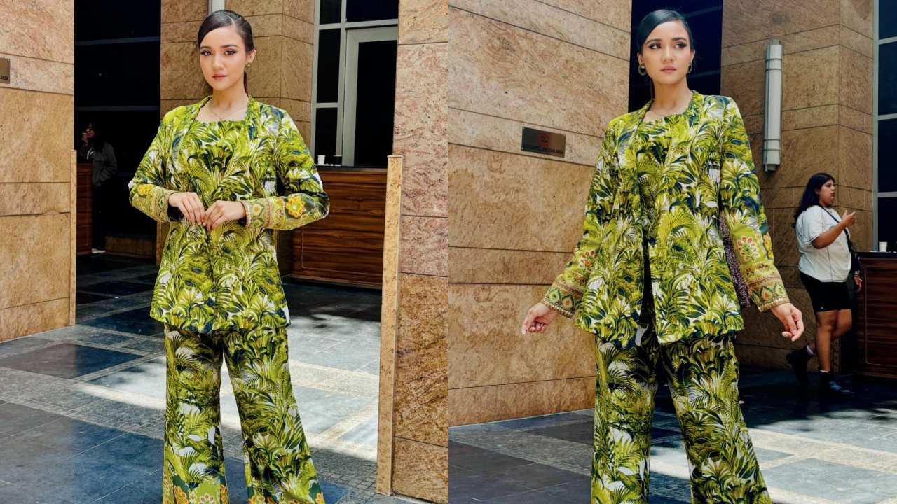 IWMBuzz on X: "Ashi Singh's Green Leaf Printed Co-ord Set Is A Outfit You Can Style For Night Parties To Office - <a href=
