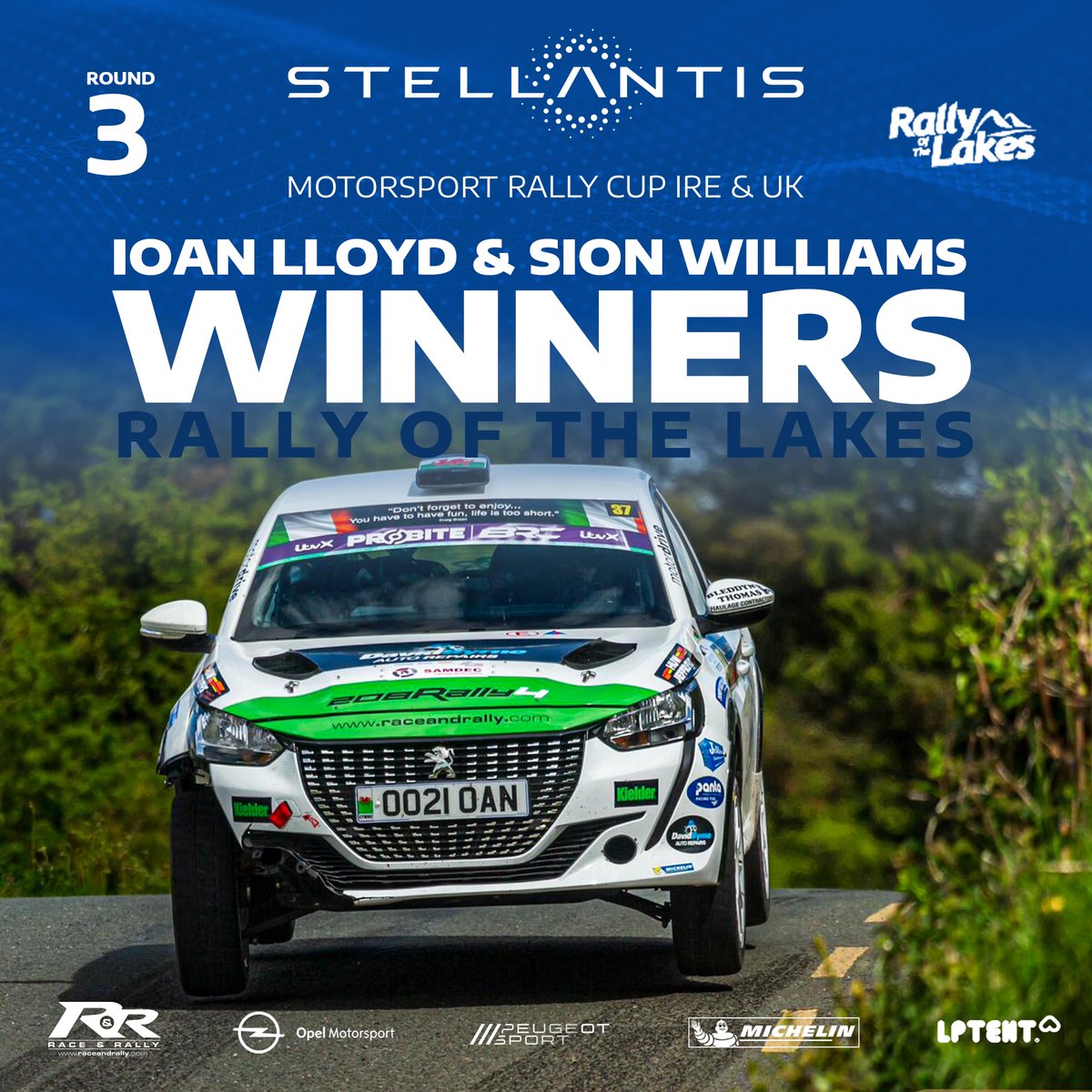 📌 @irishtarmactroa - @rallyofthelakes
🏆 Stellantis Motorsport Rally Cup IRE & UK Round 3 Winners 🏆

Ioan Lloyd & Sion Williams take their second victory of the season, with a stellar win at Rally of the Lakes!

#PeugeotSport #StellantisRally