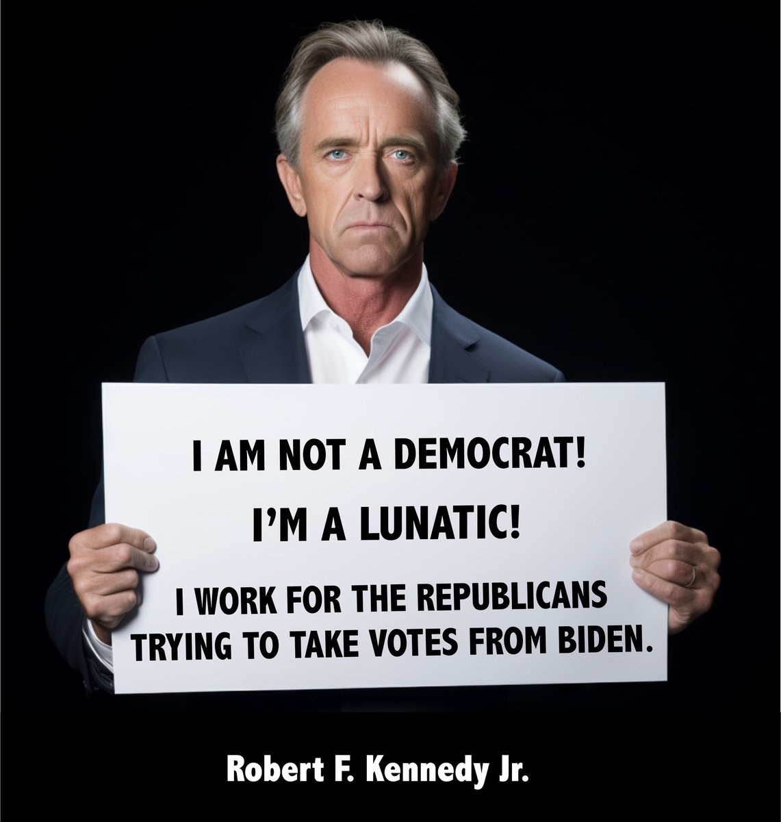 Robert F. Kennedy is not a Democrat. He is a Trump plant to bring chaos to the Democratic party, hurt Joe Biden, and help Fascist Trump take power.

Do not fall for this. Vote for Joe Biden because he really is a Democrat who loves America!
#FreshUnity
#4MoreYears