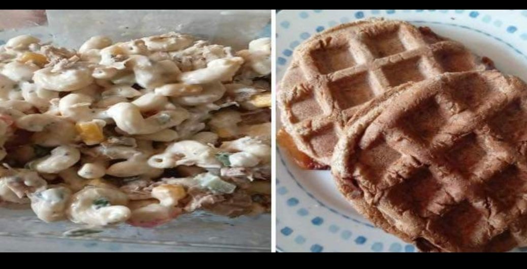Mmm I luv! Saving surplus food from landfill Dinner today tuna pasta & I made barm cake waffle toasties, large pizza for tea & an Indian meal for tomorrow THANK UUUUUU #slzfw21 #breakingdownbarriers #buildingcommunities #CoronationFoodProject