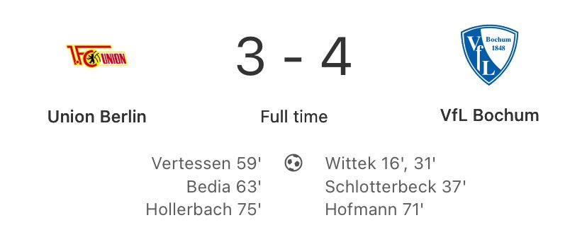 Too little, too late.

Heidenheim, please win 🙏🏻

#Bundesliga #fcunion #FCUBOC