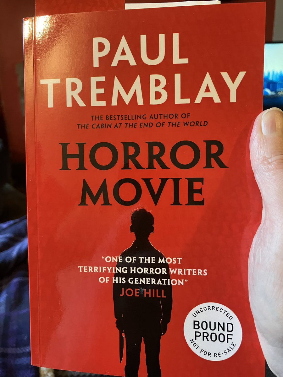 A New ARC. One of the first scenes is set on a Sunday, midafternoon (so now). The narrator is delightfully cynical (so my current brain-space). The author's letter made me smile. I like his style.

I think this is a Read-in-One-Sitting book. @paulGtremblay @TitanBooks @kabriya