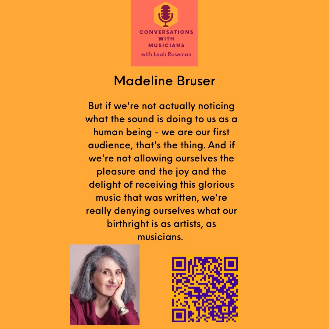 1 year ago…with Madeline Bruser, the pianisit and author of 'The Art of Practicing': Listen on all the podcast platforms: leahroseman.com/episodes/madel… #conversationswithmusicians