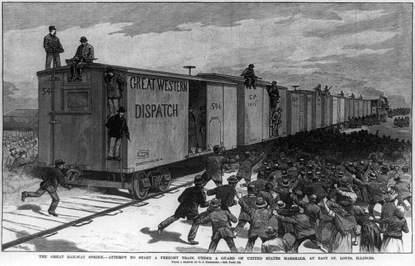 Today in Labor History 5/5/1884: #KnightsOfLabor struck at Jay Gould’s Union Pacific over wage cuts & won. Because of the success of this #strike, their #Union rapidly grew. However, #Pinkertons, National Guards & #TexasRangers killed >10 workers. #SocialistSunday