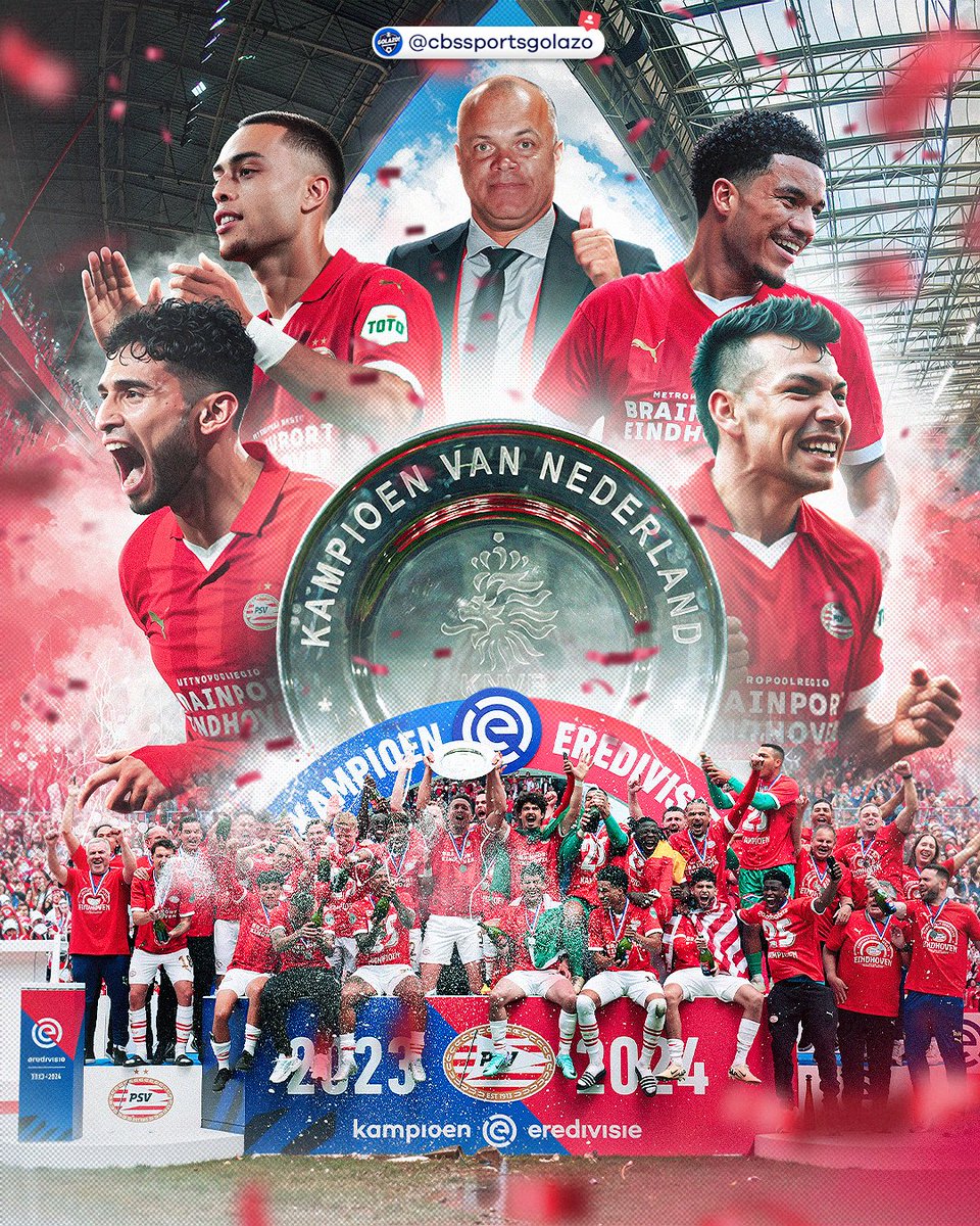 CONCACAF STAND UP 🇺🇸🇲🇽 Sergiño Dest, Ricardo Pepi, Malik Tillman, Director of Football Earnie Stewart & Mexico star Chucky Lozano are Eredivisie champions with PSV 🏆
