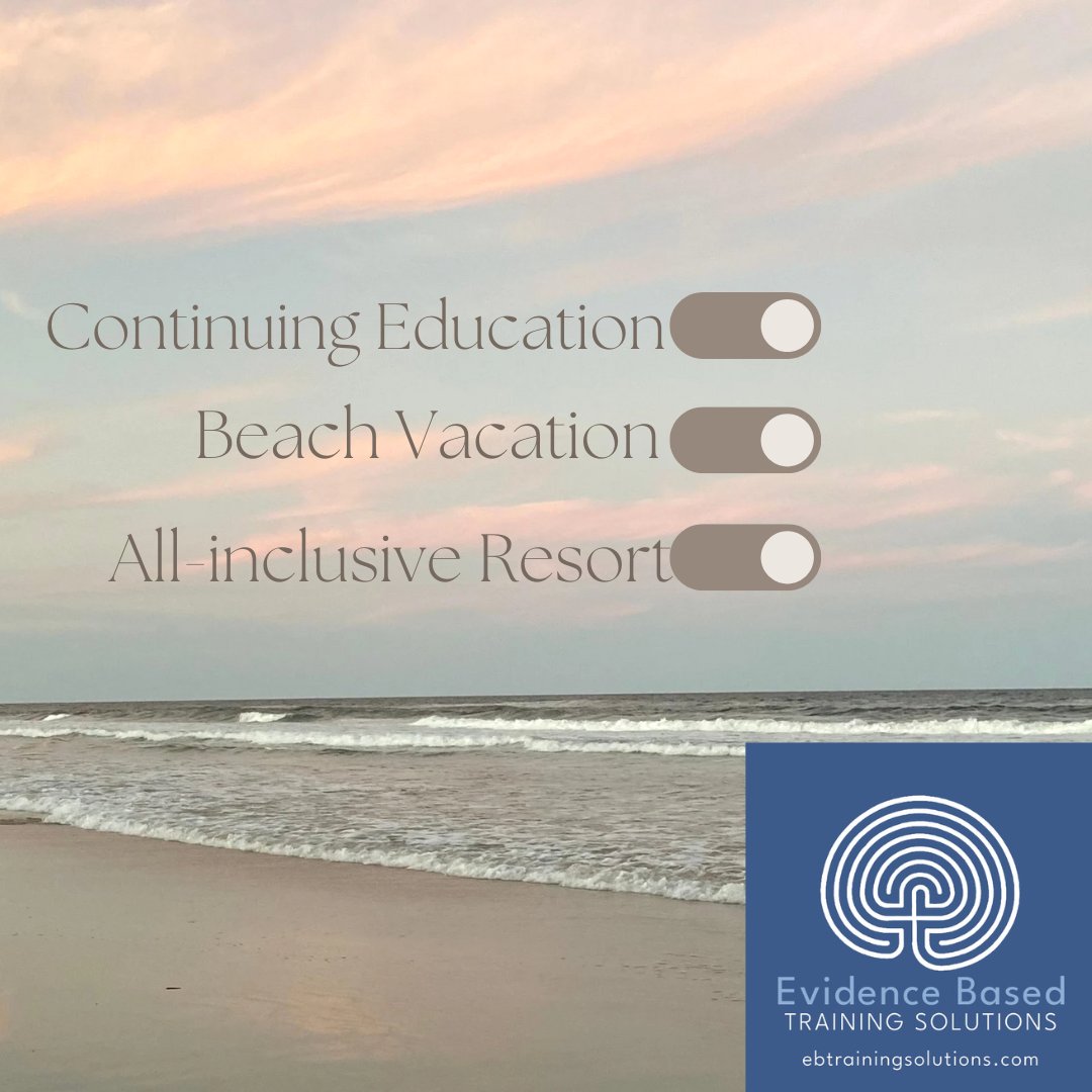 With EBTS you can have it all! We offer continuing Education that provides a tax-deductible vacation at all-inclusive resorts around the world. Check out our 2024-2025 season at ebtrainingsolutions.com