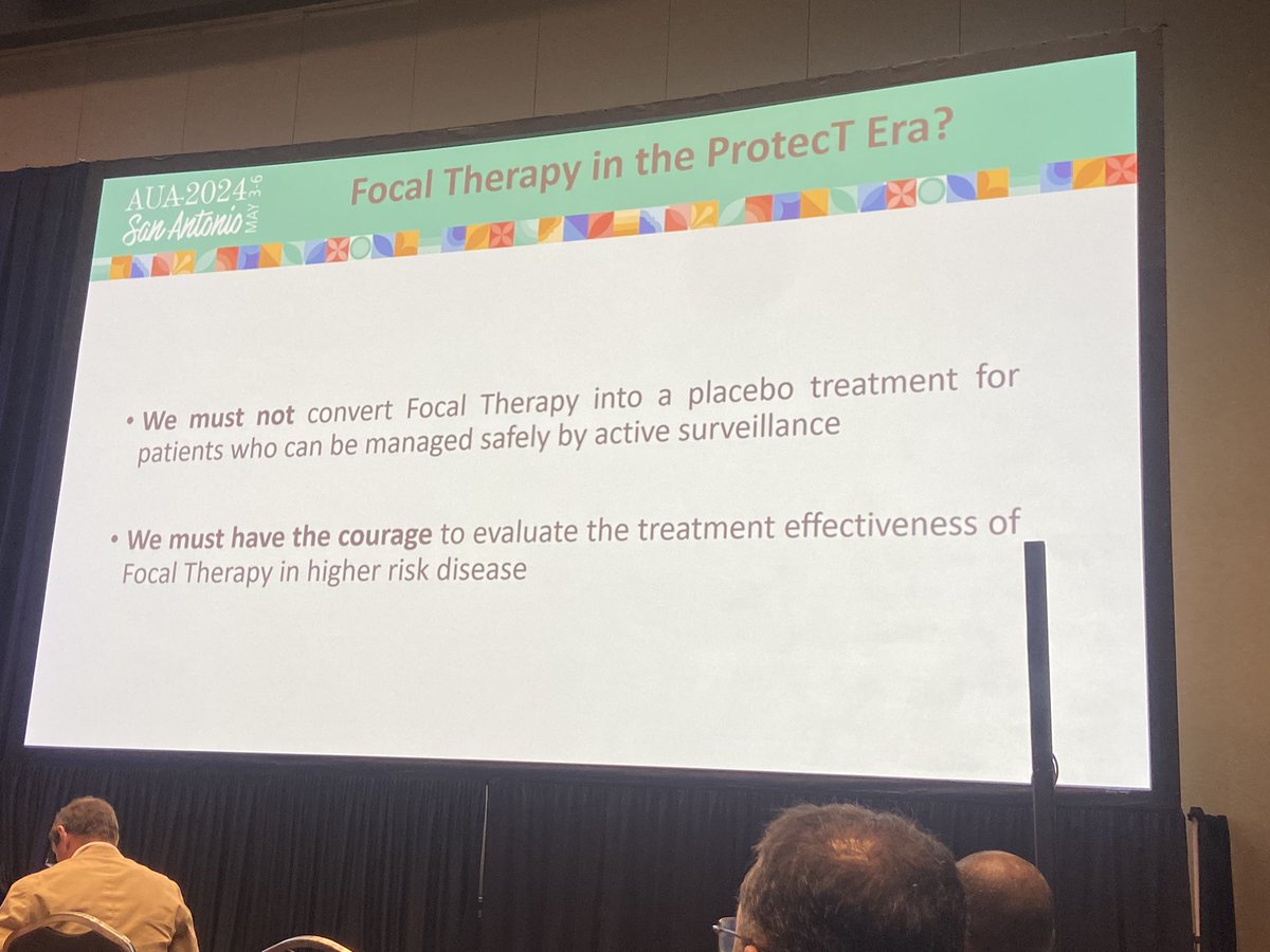 👏Thank you @Freddie_Hamdy for asking the tough questions on focal therapy for #Prostatecancer ✴️“We should drive the technology and not let the technology drive us.” @AmerUrological #aua24 @PCFnews @PCF_Science @Prostate_Forum @urotoday @UrologyTimes